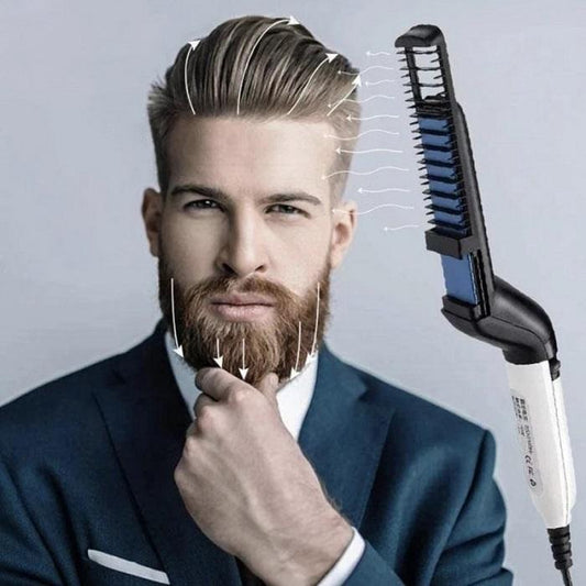 Beard Straightener Comb, Multifunctional Hair Comb Curling