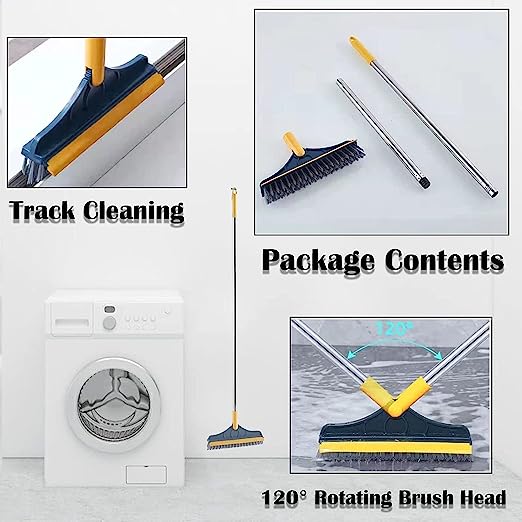 Bathroom Cleaning Brush with Wiper , 2 IN 1